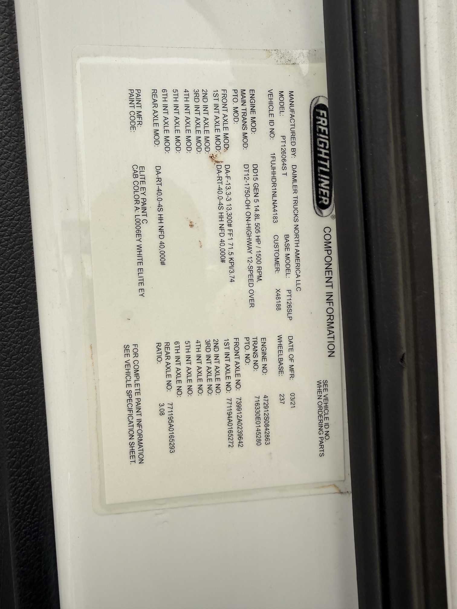 2022 Freightliner CASCADIA PT126S 184577-34 2022 Freightliner CASCADIA PT126S 184577-34