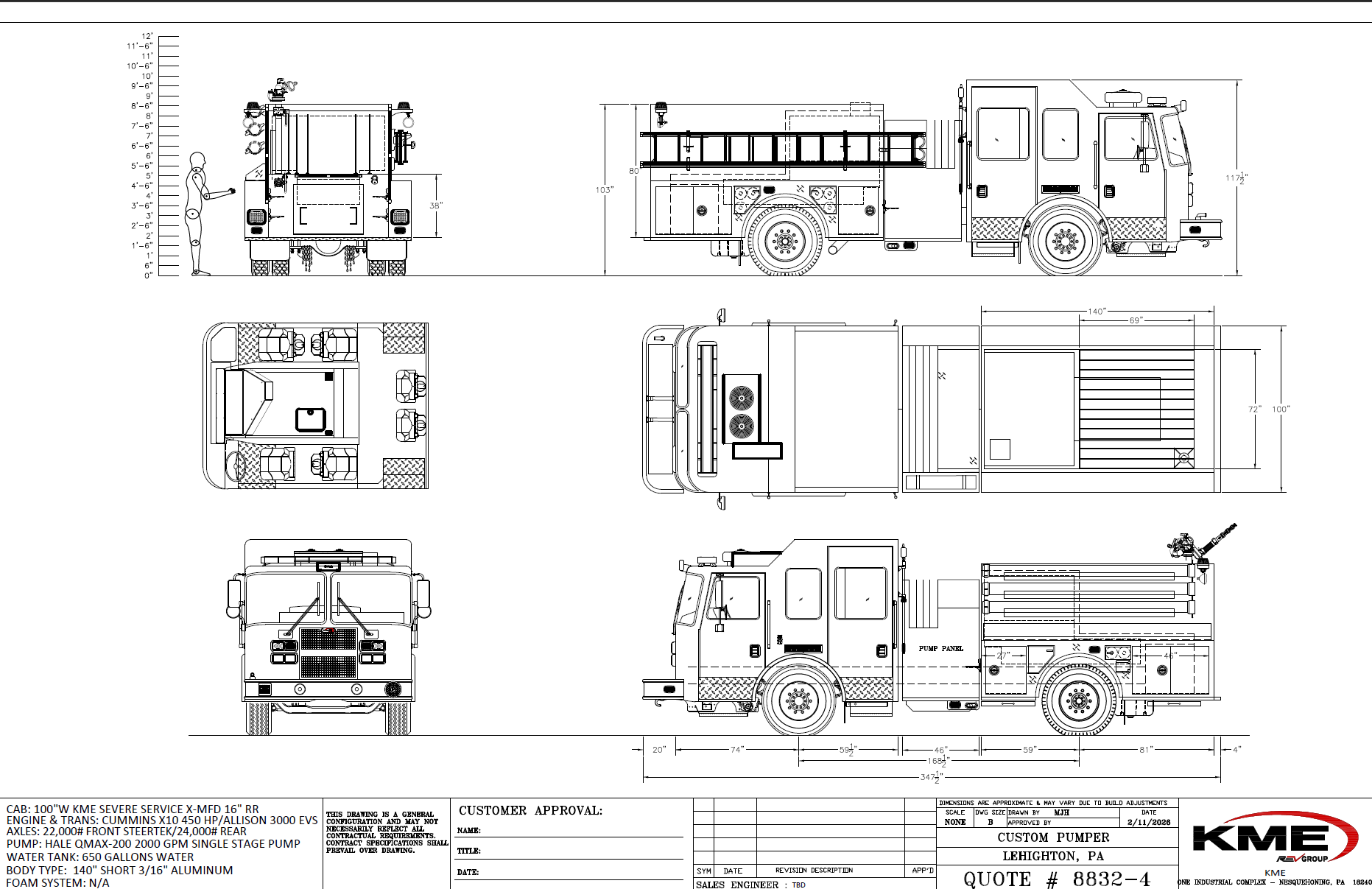 Lehighton Fire Department - KME SSX Pumper